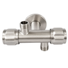 Angle valve with ceramic cartridge model 5 INOX 1/2 x 3/8 x 3/8