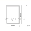 Balneo Cosmo 39 x 50 cm Backlit Rectangular Mirror