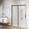 Drzwi prysznicowe rozsuwane Balneo Porta – Czarny 110 cm