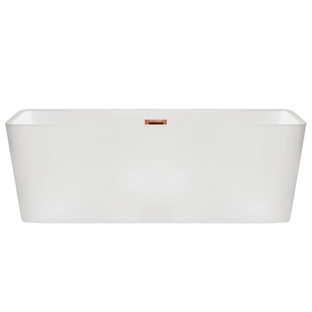 Balneo ROMA freestanding bathtub 170 x 80 cm white acrylic with stainless steel frame and 6 stabilising legs with overflow and copper plug