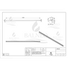 Slope profile Balneo black for glass right 120 cm