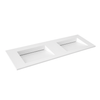 Alveria Solid Surface Washbasin, Coco White, with Double Linear Drain, 140 cm