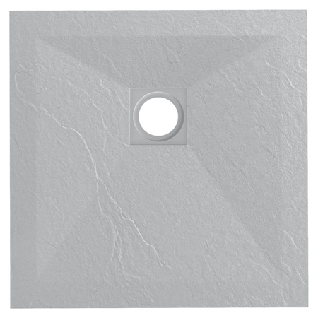 Balneo Stone Tray composite shower tray 90 x 90 x 2.5 cm light grey low square