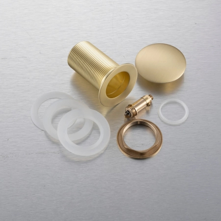 Balneo Brass Click-Clack Pop-Up Basin Waste A, Gold, No Overflow – Brushed Gold