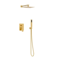 Balneo Cascade shower mixer set of 3 shiny gold