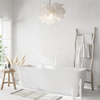 Balneo ROMA freestanding bathtub 170 x 80 cm white acrylic with stainless steel frame and 6 stabilising legs with overflow and white plug