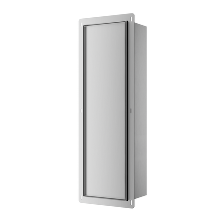 Schowek na szczotkę WC Balneo Wall Box Brush L Tiles prawy do wbudowania w ścianę ze stali nierdzewnej