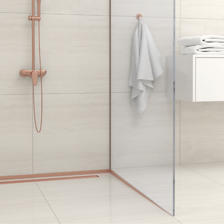 Slope profile Balneo copper for glass right 170 cm