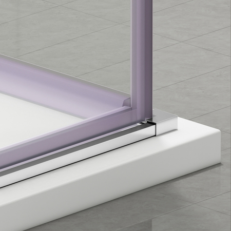 Shower enclosure sliding Balneo Rio 80 x 100 cm chrome transparentna