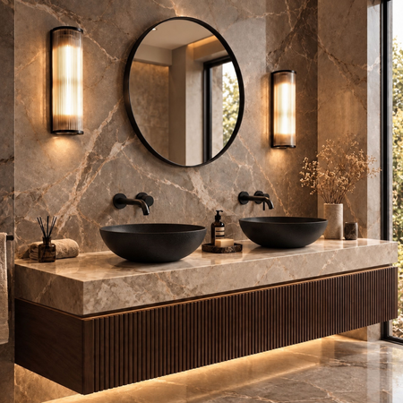 Umywalka TIERA Solid Surface Carbon Black