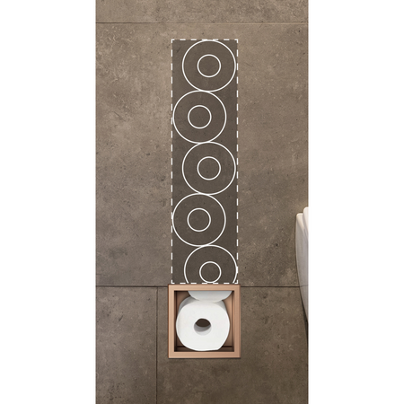 Balneo Wall Box Paper 3 Copper – Built-In Stainless Steel Paper Shelf & Storage