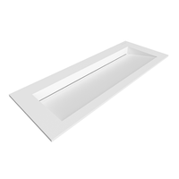 Umywalka ALVERIA Solid Surface Coco White/Biała z odpływem liniowym 120 cm