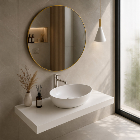 Balneo Vileo 62 × 42 cm White Ceramic Countertop Washbasin