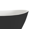 Freestanding bathtub Balneo PARMA NO RIM 170 x 72 cm white black acrylic with frame made of stainless steel and 6 stabilizing legs with overflow and white plug