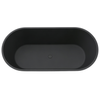 Freestanding bathtub VALIA Solid Surface Carbon Black with siphon and plug