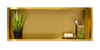 Półka wnękowa Balneo Wall Box One Gold 90 x 30 x 7 cm złota ze stali nierdzewnej z kołnierzem
