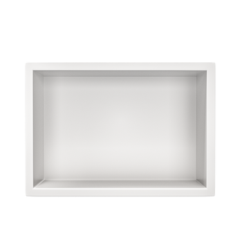 Półka wnękowa Balneo WALL-BOX ONE White 30x20x10 cm biała ze stali nierdzewnej z kołnierzem