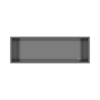 Balneo Wall Box One Gun Metal 60×20×10 cm recessed stainless steel shelf with flange