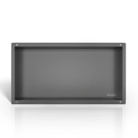 Półka wnękowa Balneo Wall Box No rim Gun Metal 60 x 30 x 10 cm ze stali nierdzewnej szczotkowanej bez kołnierza