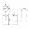 Freestanding washbasin LEYA Solid Surface Coco White