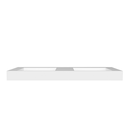 Umywalka SERAVIA Solid Surface Coco White/Biała z odpływem liniowym podwójna 120 cm