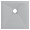 Balneo Stone Tray composite shower tray 90 x 90 x 2.5 cm light grey low square