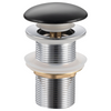 Brass basin plug Balneo Klik Klak A black without overflow with ceramic head