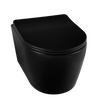 Balneo Luxa Rimless Black Wall-Mounted Toilet Bowl without Collar, with Slow-Close Duroplast Seat
