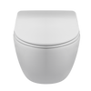 Balneo Luna White Rimless Wall-Hung WC Pan, Collarless, with Slow-Closing Duroplast Seat