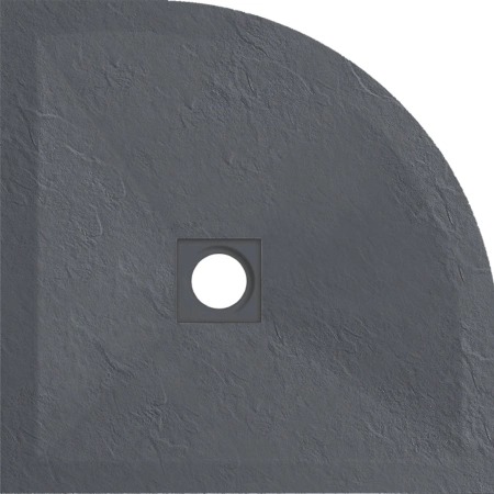 Brodzik kompozytowy Balneo Stone Tray 90 x 90 x 2,5 cm ciemnoszary niski półokrągły
