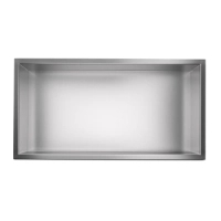 Niche shelf Balneo Wall Box One Inox 60 x 30 x 7 cm made of stainless steel brushed with flange
