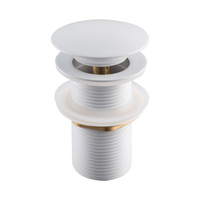 Korek umywalkowy mosiężny Balneo Klik Klak A biały bez przelewu