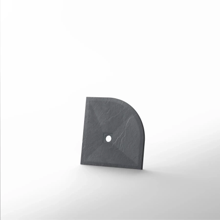 Brodzik kompozytowy Balneo Stone Tray 90 x 90 x 2,5 cm ciemnoszary niski półokrągły