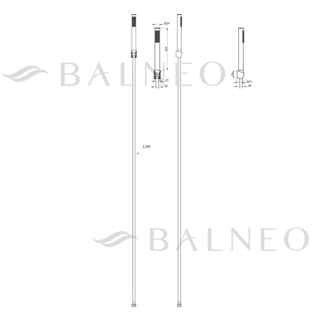 Zestaw prysznicowy Balneo Cascade model 1 inox