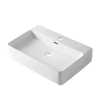 Balneo Neria 60 × 42 cm white ceramic countertop washbasin