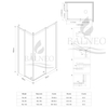 Shower enclosure sliding Balneo Rio 80 x 90 cm black transparentna