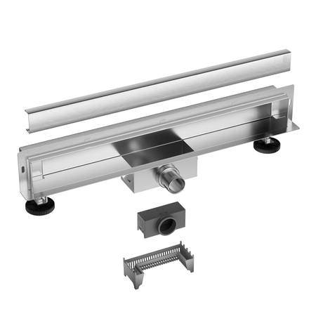 Odpływ liniowy ścienny Balneo W-Drain NEXT 2w1 60 cm chrom dwustronny