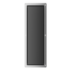 Schowek na szczotkę WC Balneo Wall Box Brush L Black Glass prawy do wbudowania w ścianę ze stali nierdzewnej