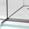 Listwa spadkowa Balneo Gun Metal do szkła lewa 170 cm
