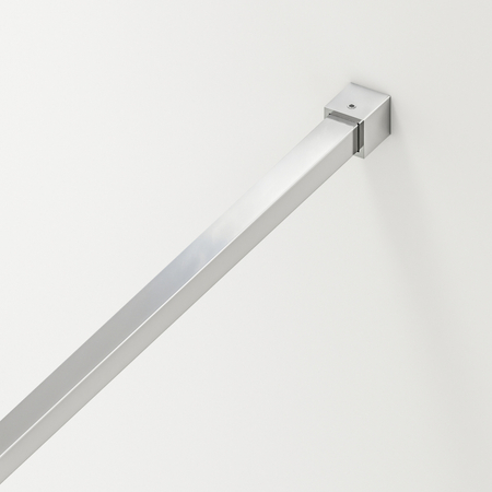 Shower screen Balneo Beira 60 x 200 cm chrome glass transparent 8 mm