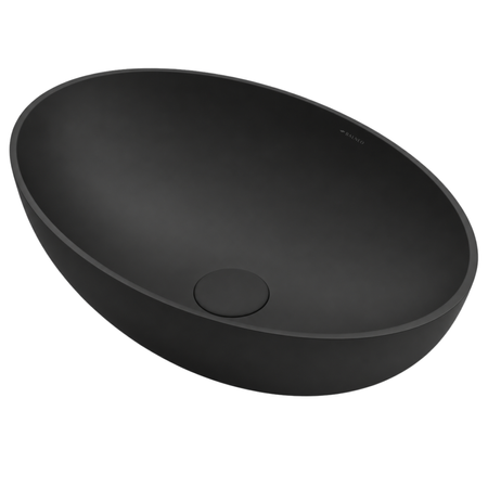 Washbasin SOVELIA Solid Surface Carbon Black