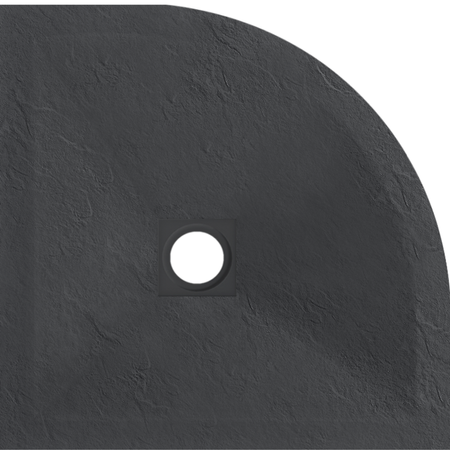 Brodzik kompozytowy Balneo Stone Tray 80 x 80 x 2,5 cm ciemnoszary niski półokrągły