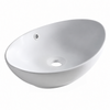 Balneo Zerra 59 × 39 cm White Ceramic Countertop Basin with White Overflow