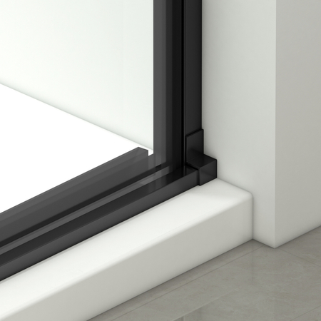 Drzwi prysznicowe rozsuwane Balneo Porta – Czarny 110 cm