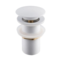 Basin plug brass Balneo Klik Klak A white without overflow