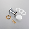 Brass basin pop-up drain Balneo Klik Klak A white without overflow with ceramic head