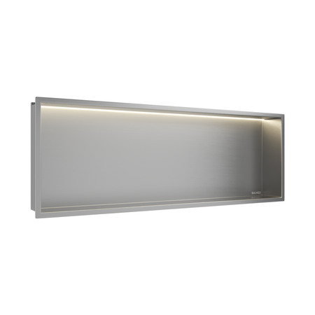Balneo Wall Box LED Inox recessed shelf 90 x 30 x 10 cm