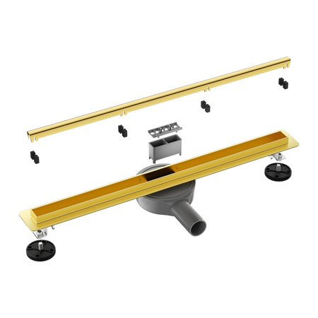 Odpływ liniowy podłogowy Balneo Slim & Low ProLine Gold 90 cm złoty