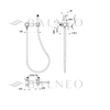 Balneo Cascade bidet faucet model 1 black