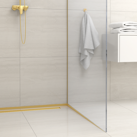 Listwa spadkowa Balneo złota podłogowa czołowa 130 cm